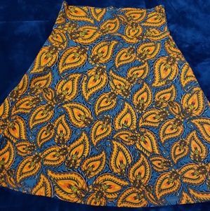 Lularoe Azure NWOT xl cobalt blue orange paisley